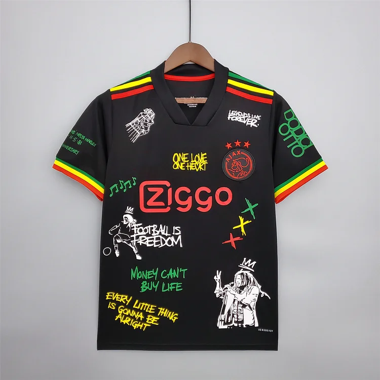 2021-22 Ajax Bob Marley Game Version Third Shirt Top Kit