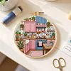 Kitchen Long Stitch DIY Stamped Embroidery Kit with Embroidery Hoop Cross Stitch Kit 30x30cm for Beginners Craft Lovers Gift tapestrymarket