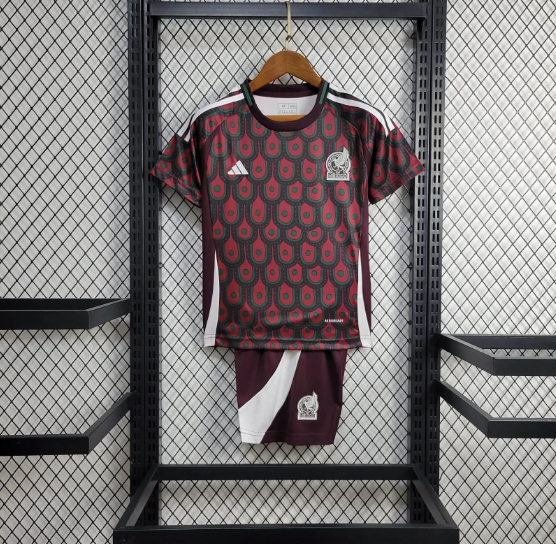 2024 Mexico Home Kids Kit Soccer Jersey Thai Quality