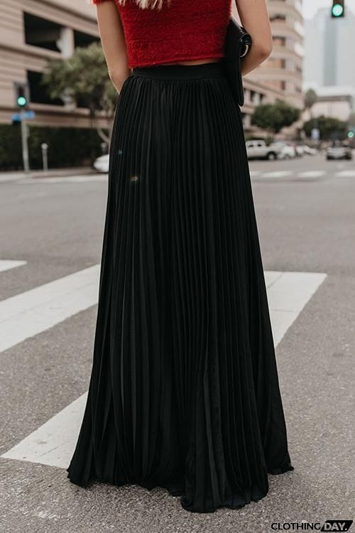 Pleated Maxi Skirts