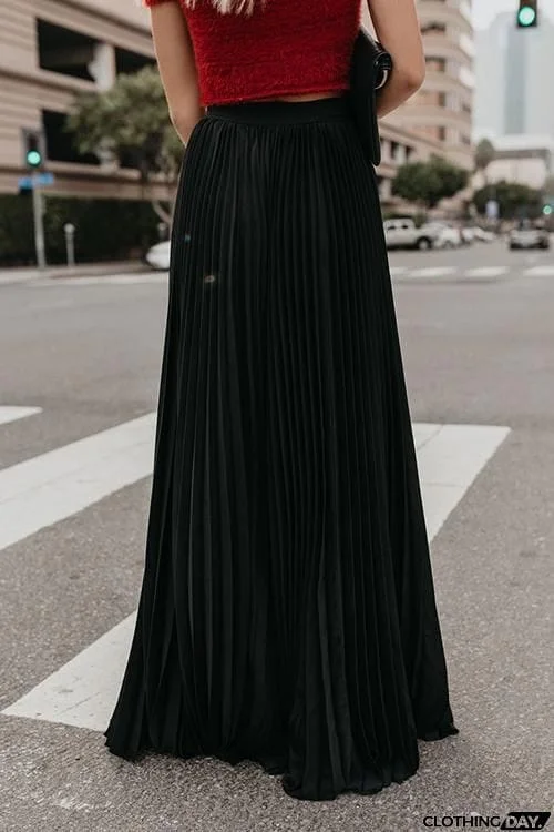 Pleated Maxi Skirts