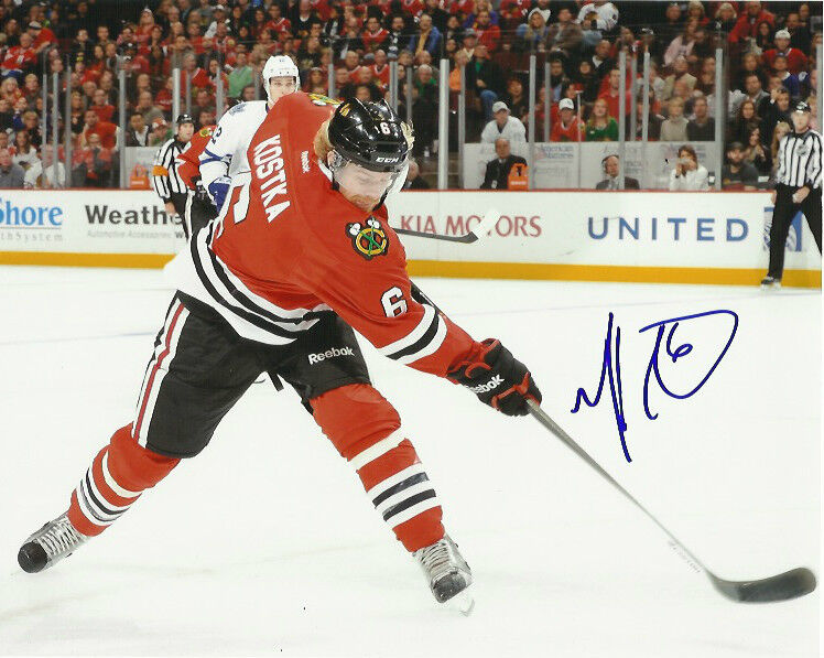 Chicago Blackhawks Michael Kostka Signed Autographed 8x10 Photo Poster painting COA