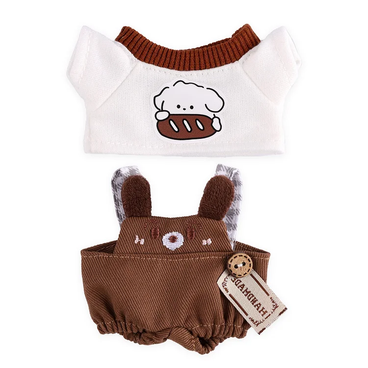 For 4.5” Animals Dolls Cute Brown Cloth Set Accessories