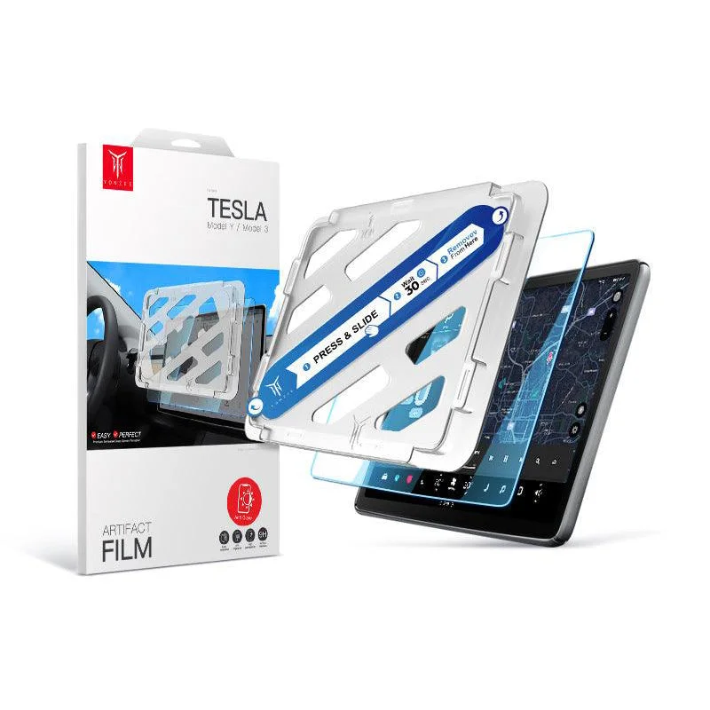 Model 3 / Y Screen Protector with Installation Aids Ultra-Premium Tempered Glass (2017-2022)