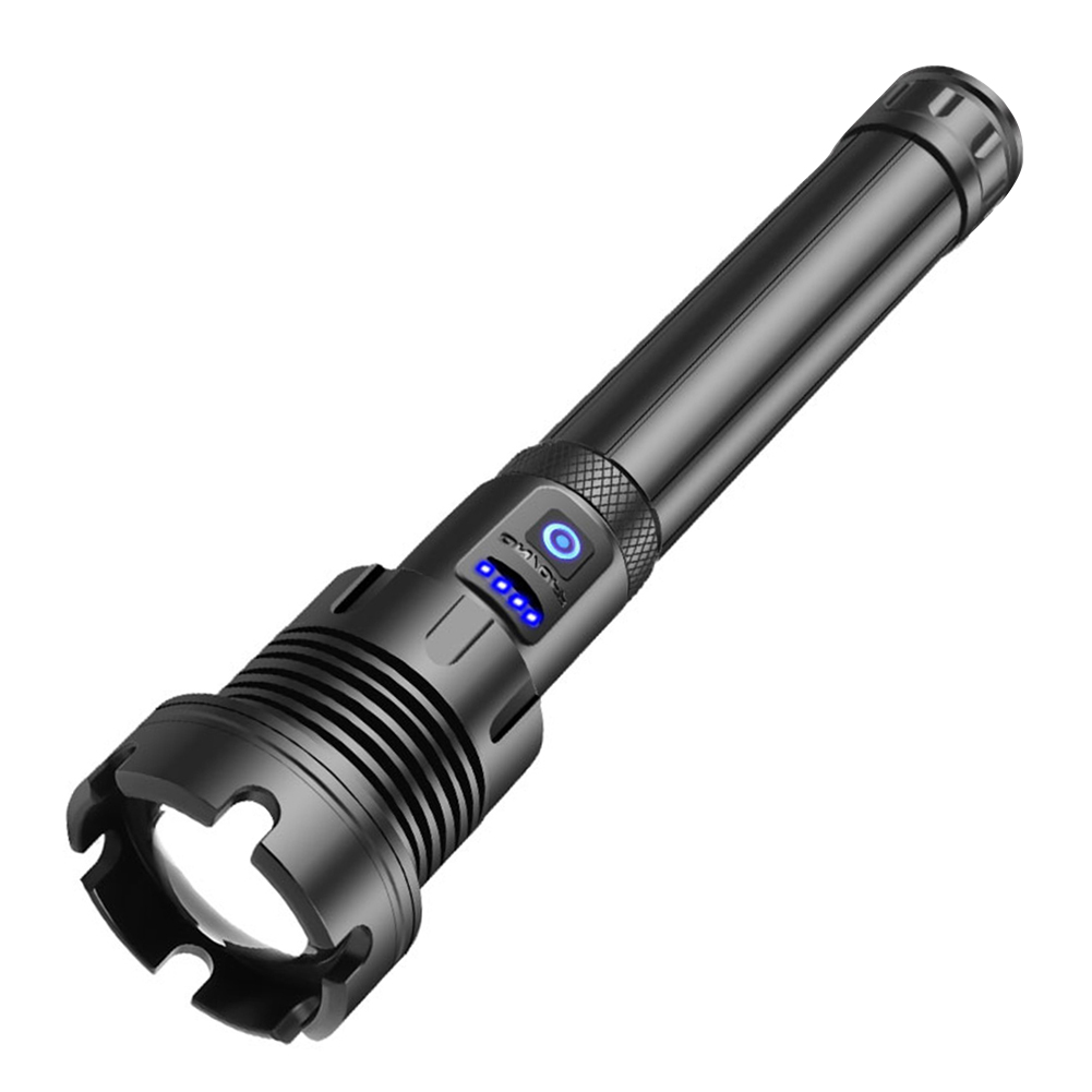 

2800LM XHP160 USB Recharge Long Torch Lamp Zoomable Super Bright Flashlight, 501 Original