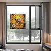 1PC-Diamonds Painting Stained Glass Bee Wall Sticker Home Decor