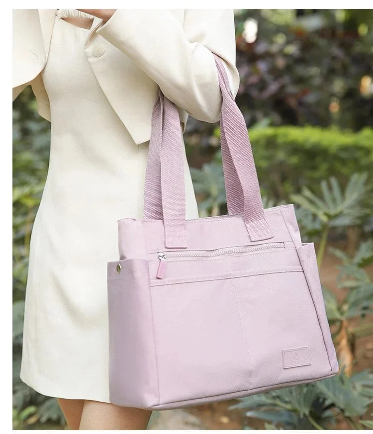 【Japanese handmade】8 colors Large capacity multi-pocket handbag