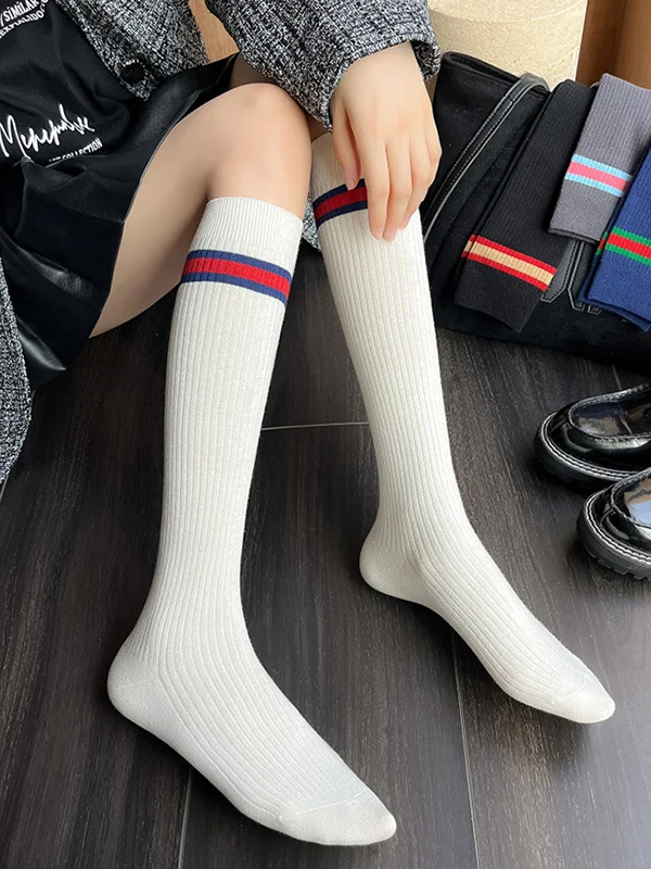 Fashion College Style Striped Stockings Accessories