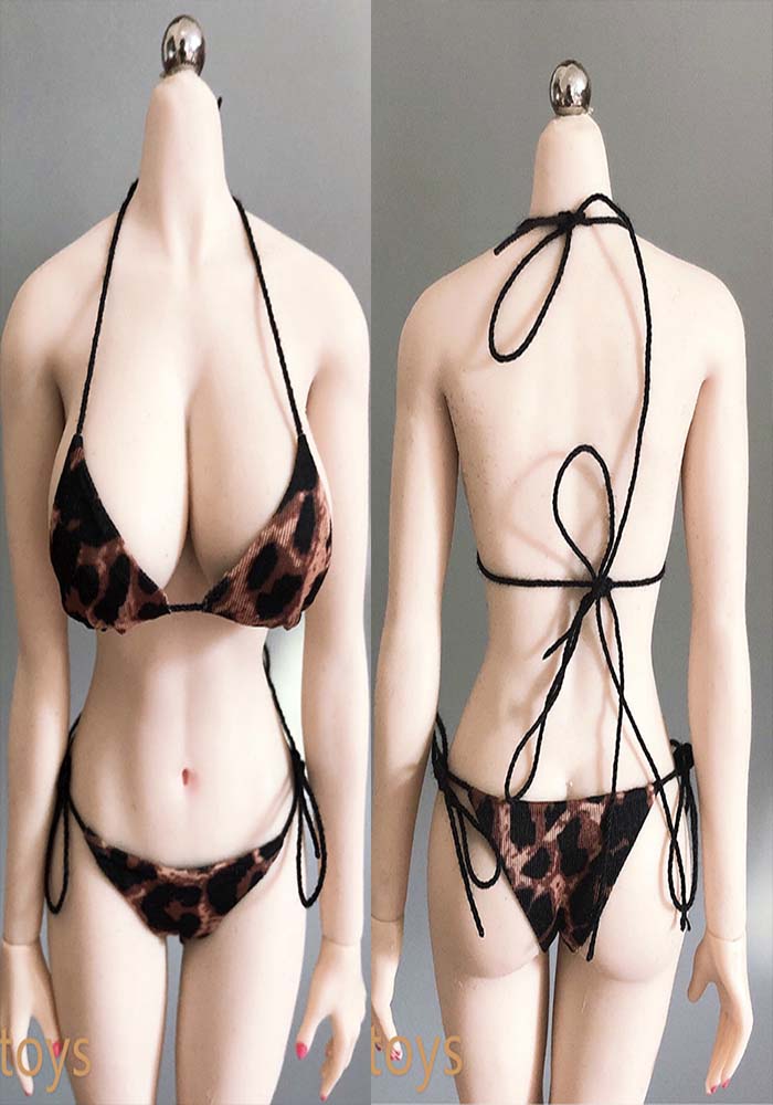 cdtoys 1/6 trendy sexy leopard-print slanted shoulder dress suitable for rubberized female soldiers in stock-aliexpress