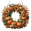 Autumn DIY Diamond Painting Acrylic Special Shape Pendant Hanging Kit
