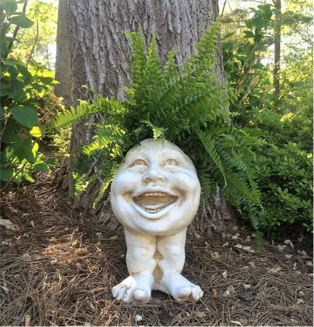 New Year, New Plant! Mugglys Face Statue Planter 49% Off - Limited Time Offer