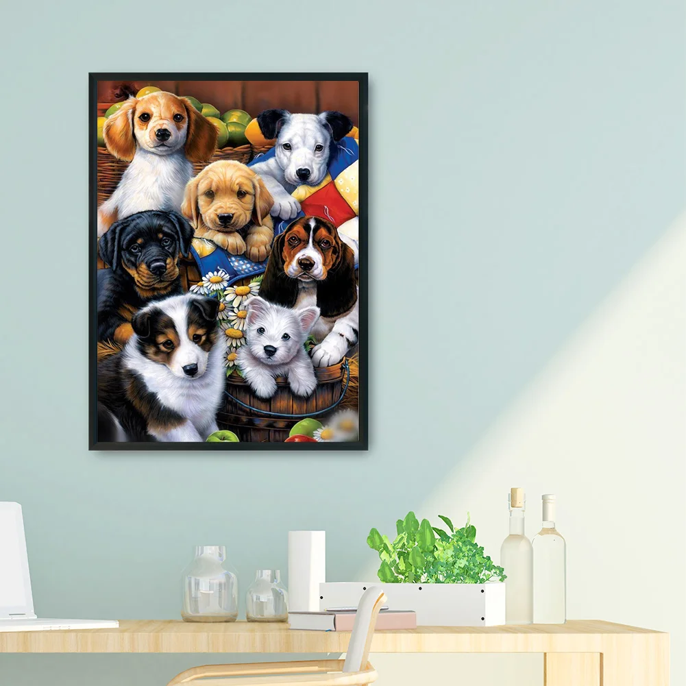11CT DIY Stamped Cross Stitch Sets - Dog(Canvas|46x36CM)