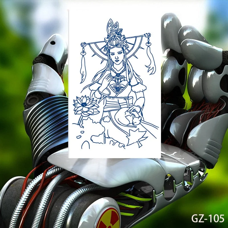 Temporary Waterproof Tattoo Stickers Talisman Get Love Disaster Elimination Juice Ink Men Women Chest Body Arm Fake Tatoo Beauty