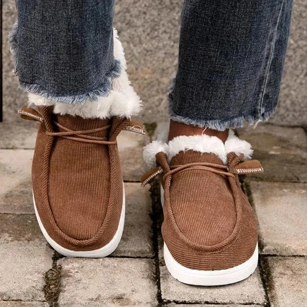Women Comfy Flat Heel Slip-On Boots