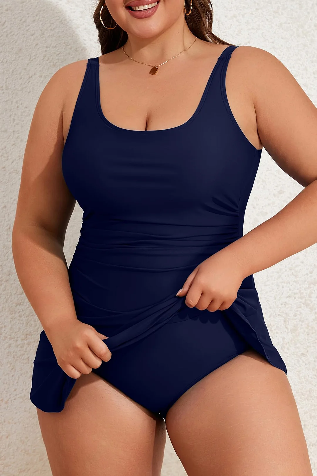 Plus Size Tummy Control Swimdress for Women One Piece