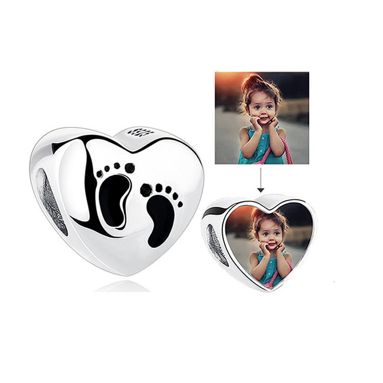 Custom Heart-Shape Photo Charm
