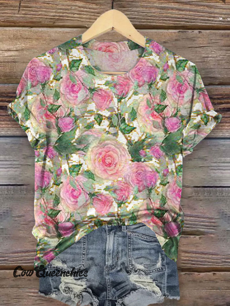 Vintage Art Print T-shirt Multicolor / S