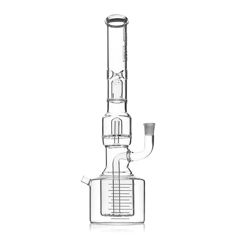 Hi Si Glass Water Pipe 19" Double Recycle Perc Bong Beaker Base