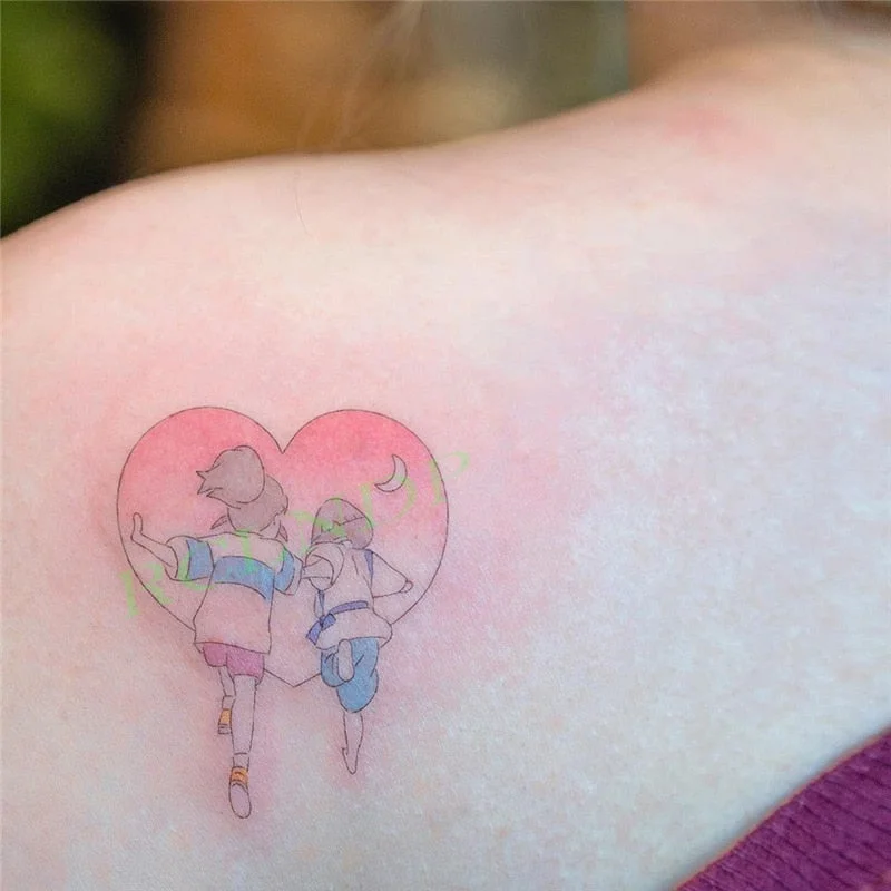 Waterproof Temporary Tattoo Sticker Cute yellow rabbit cartoonTatto Flash Tatoo Fake Tattoos for Kids Men Women