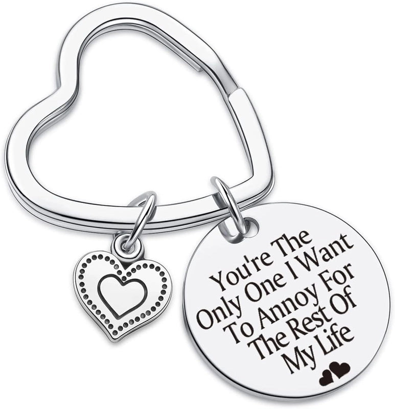 Minimalist Letter Heart Shape 201 Stainless Steel Valentine’S Day Unisex Keychain