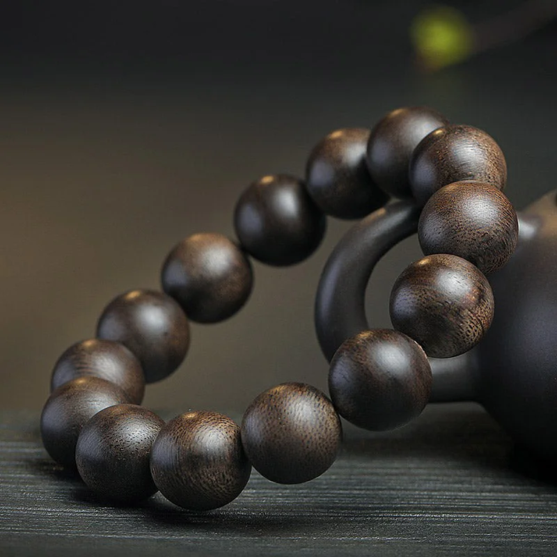 108 Mala Beads Agarwood Peace Strength Calm Bracelet