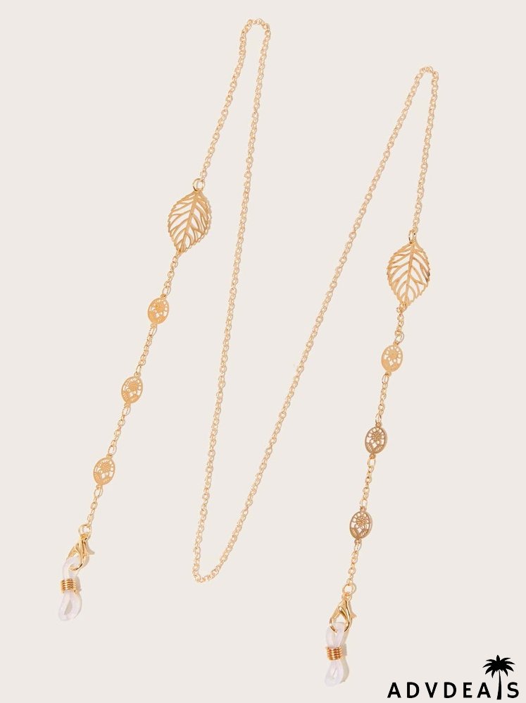 Hollow Out Leaf Glasses Chain