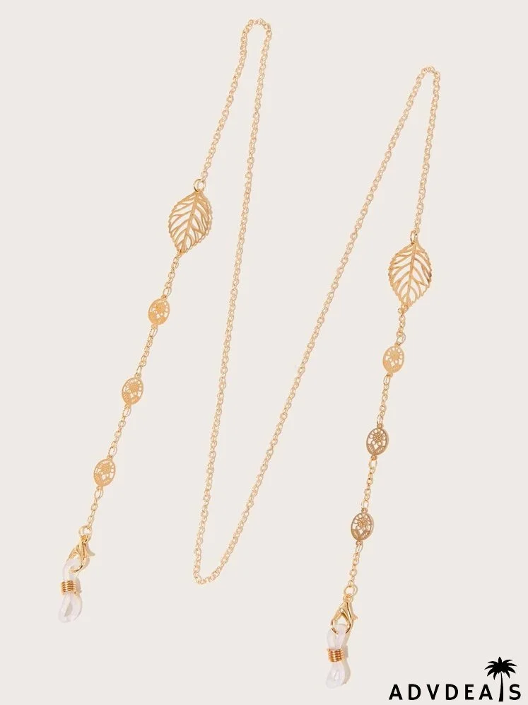 Hollow Out Leaf Glasses Chain
