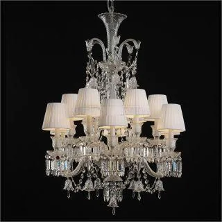 Ishara 12 Lights K9 Chandelier Baccarat Crystal Lamp