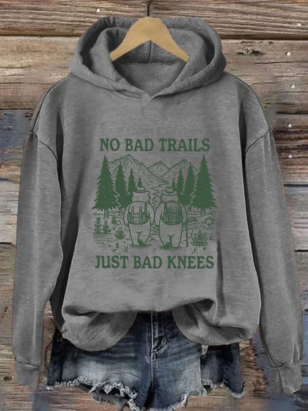 No Bad Trails Just Bad Knees Hoodie