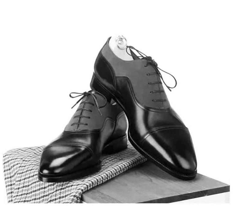 Men's Two Tone Handmade Formal Dress Shoes