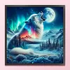 Aurora Wolf-11CT Stamped Cross Stitch 40*40cm/15.75*15.75in tapestrymarket