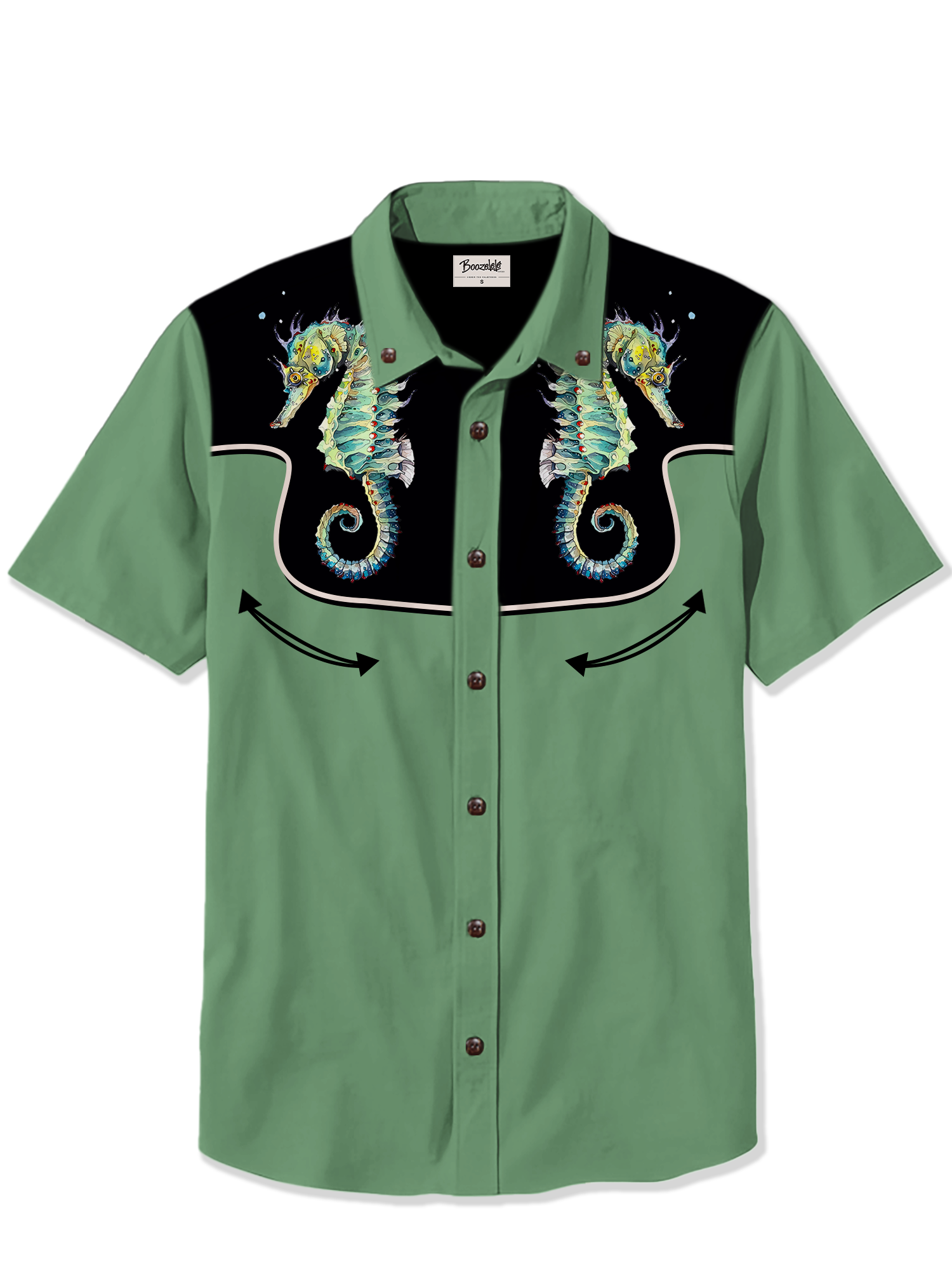 Retro Seahorse Sea Life - 100% Cotton Shirt
