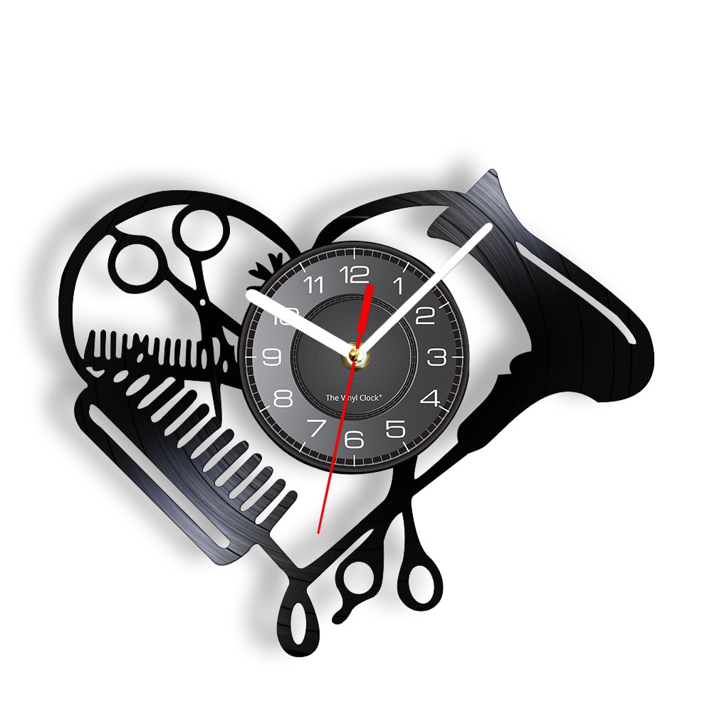

Barber Shop - Vinyl Record Wall Clock - Without LED, 501 Original