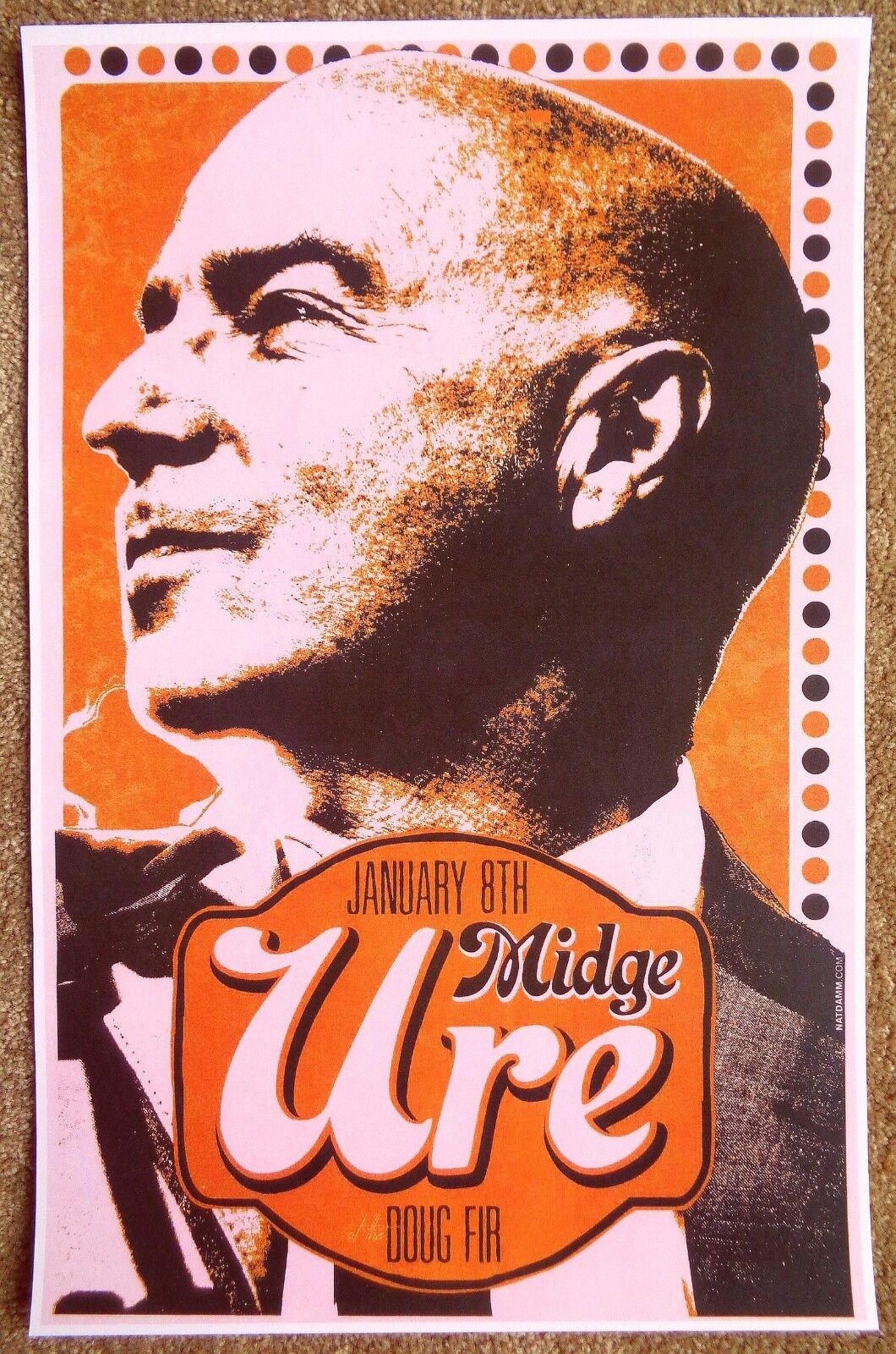 MIDGE URE 2015 Gig POSTER Portland Oregon Concert ULTRAVOX