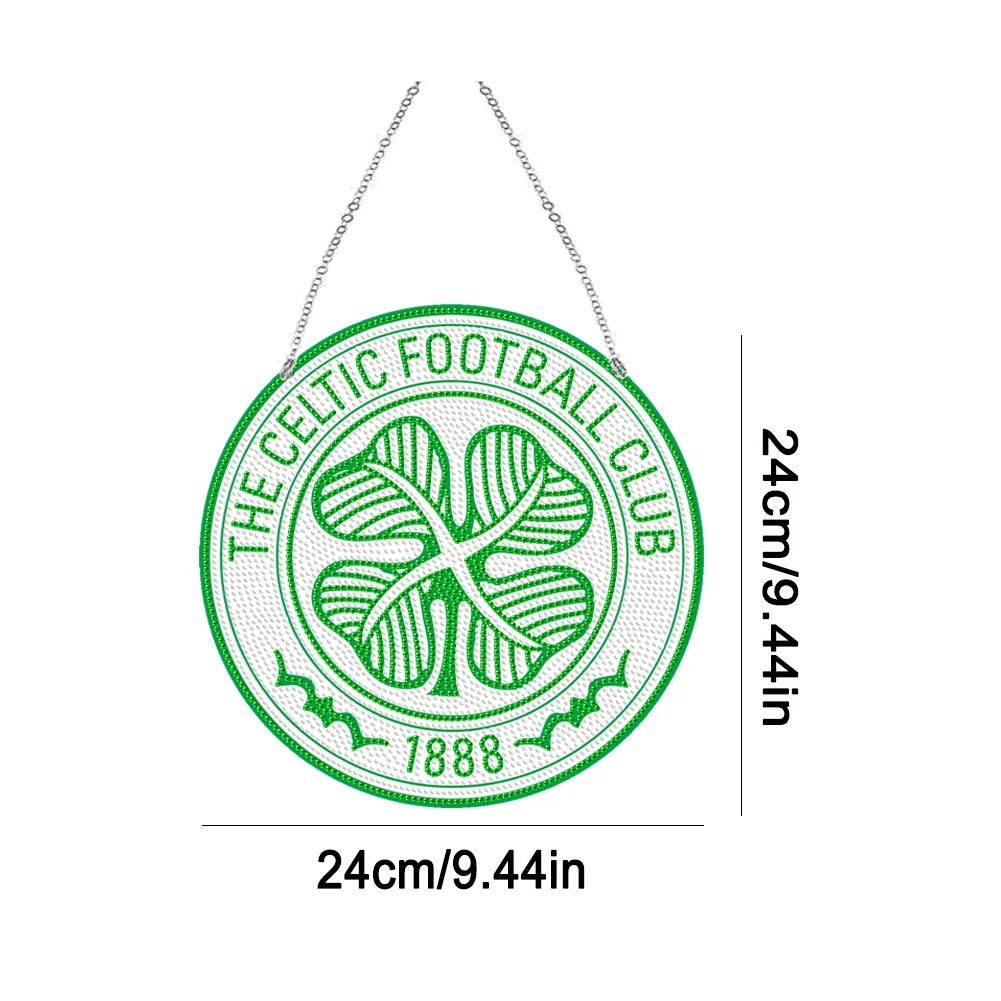 DIY Celtic Club Acrylic Diamond Painting Art Pendant Christmas Home Windows Decor