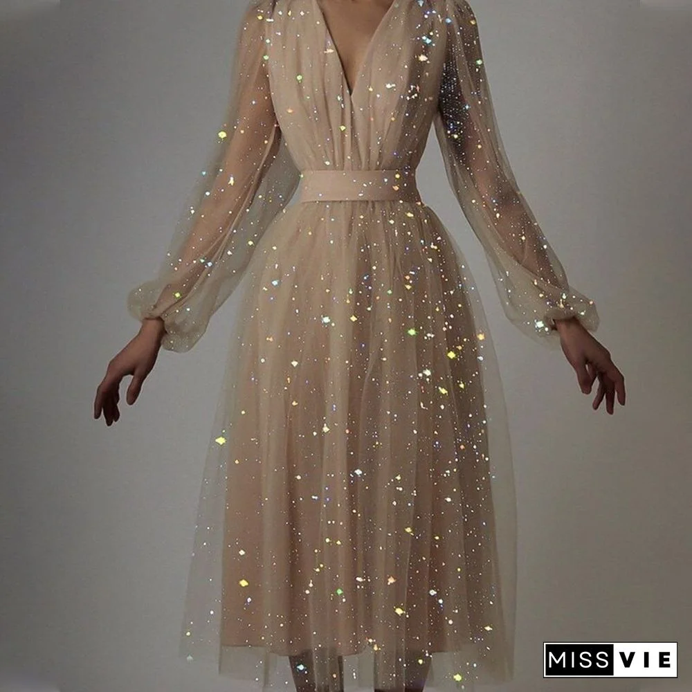 Vintage Dot Printing Women Spring Chiffon Dress Summer Fashion Casual Dress Boho Beach Women A-line Vestidos