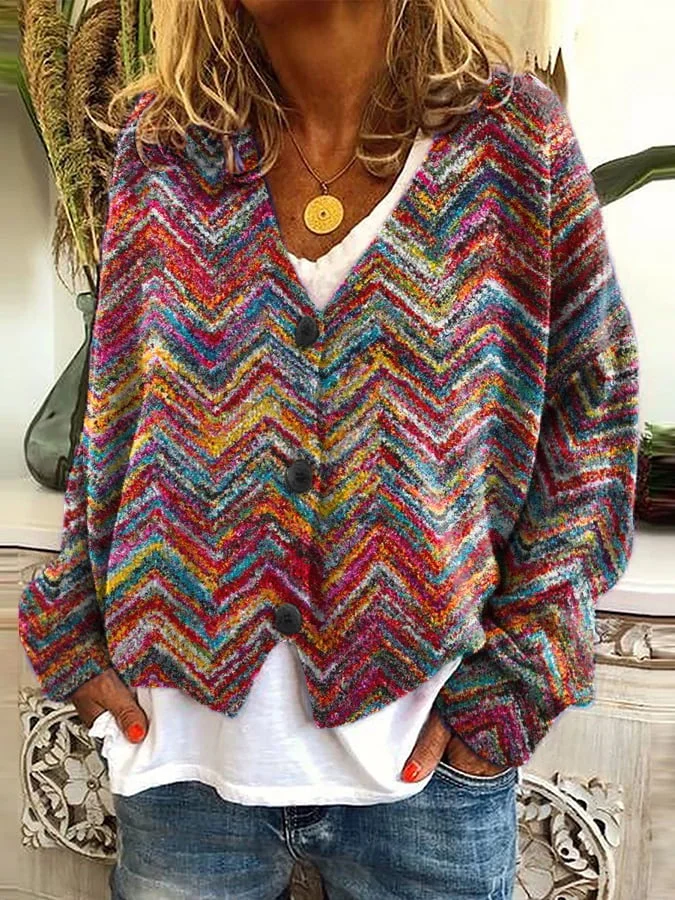 Women's Fashion Casual Art Plush Cardigan