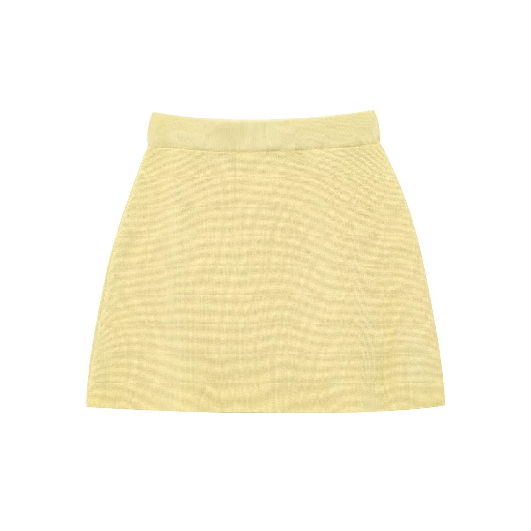 Nigikala Nigikala Spring 2025 New Women's Short-Sleeved Simple Fashion Knitted Jacket Skirt 1822023 1822025