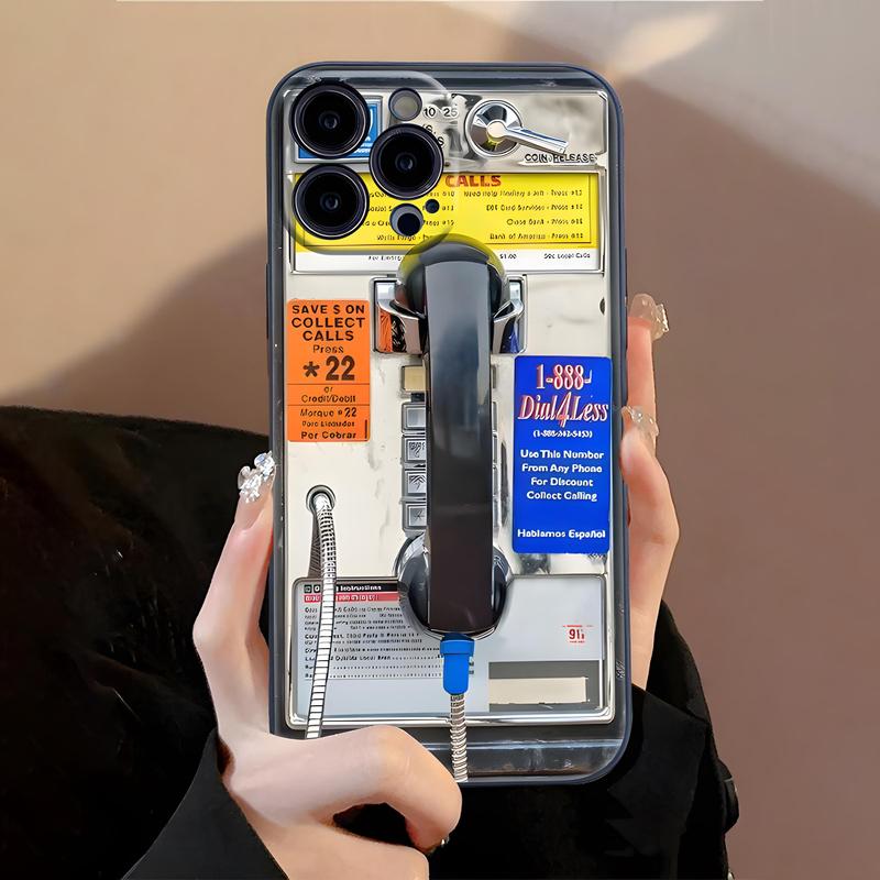 Vintage Phone Booth Pattern Phone Cases, Shockproof Phone Protective Cover, Phone Accessories Compatible with iPhone Protector Screen Protector iphone 13 case， iphone 11 cases， iphone 12 cases 0