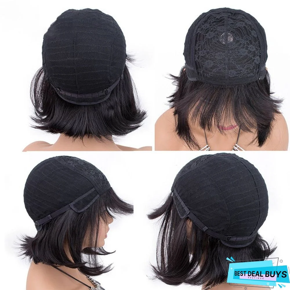 Human Hair Wig with Real Hair Bobo Hair Wig Natural