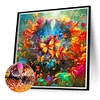 Diamond Painting-DIY Full Round Drill Butterfly in Oil Flower(40x40cm)