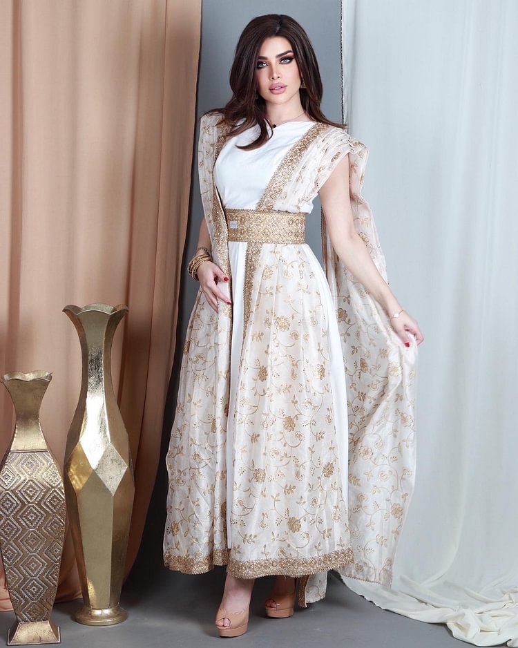 Sleeveless tie up waist floral print maxi kaftan dress