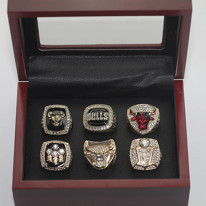 Chicago Bulls Michael Jordan 6 Years Championship Ring Set