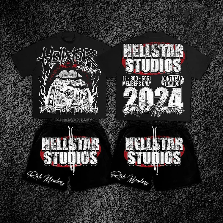 Hellstar Graphic T-Shirt And Shorts Set