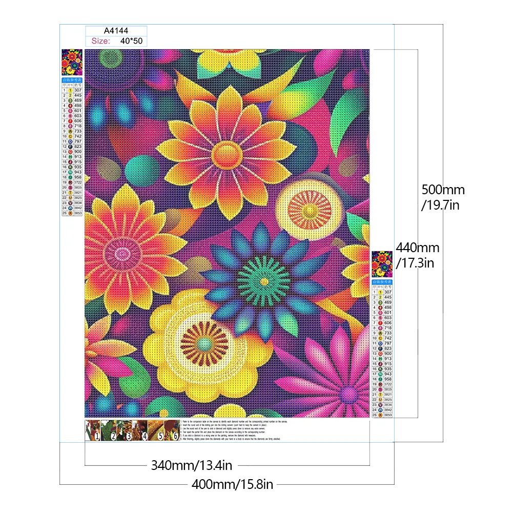 Full Round Diamond Painting 40*50cm - Flower