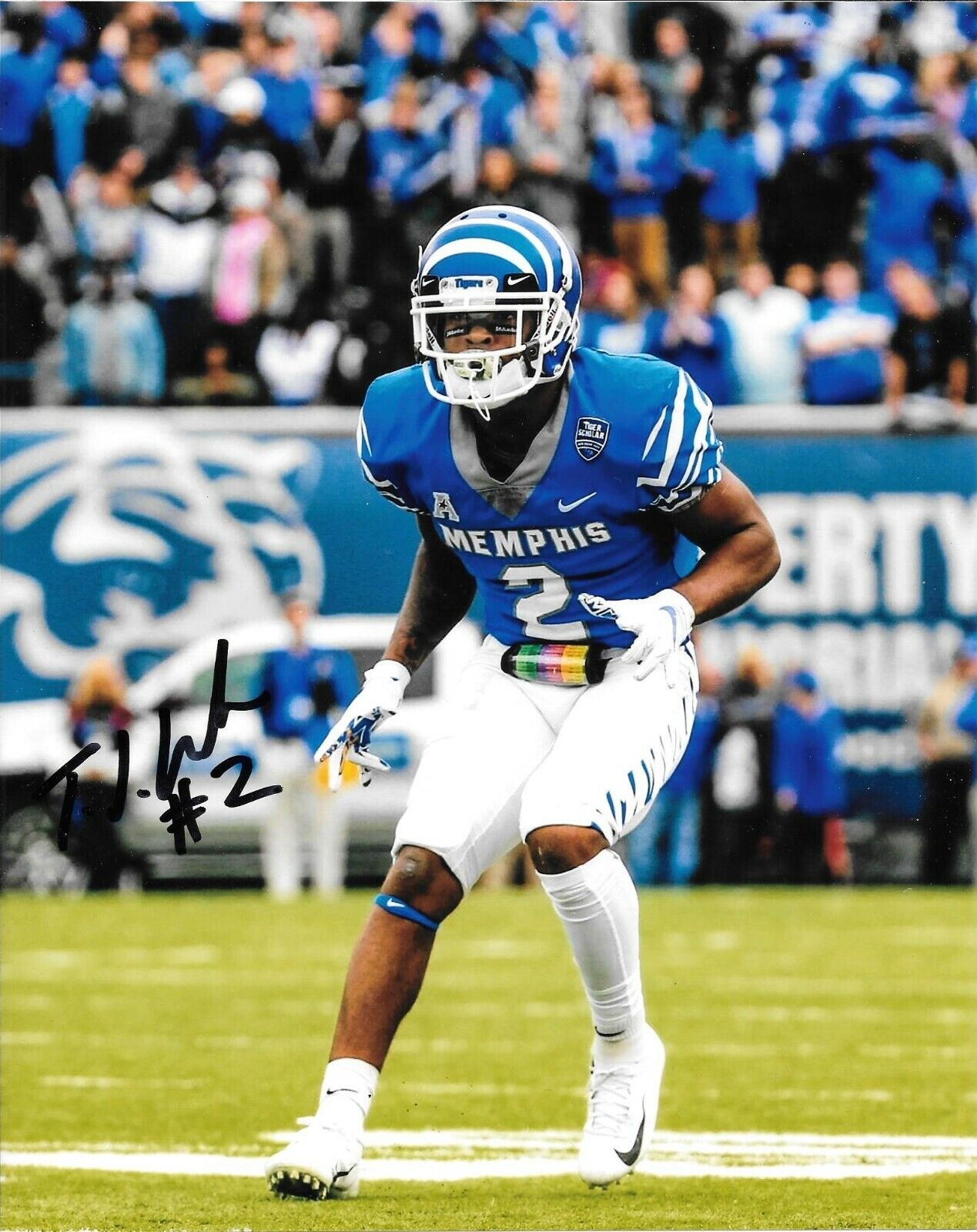 TJ T.J. CARTER HAND SIGNED MEMPHIS TIGERS 8X10 Photo Poster painting W/COA