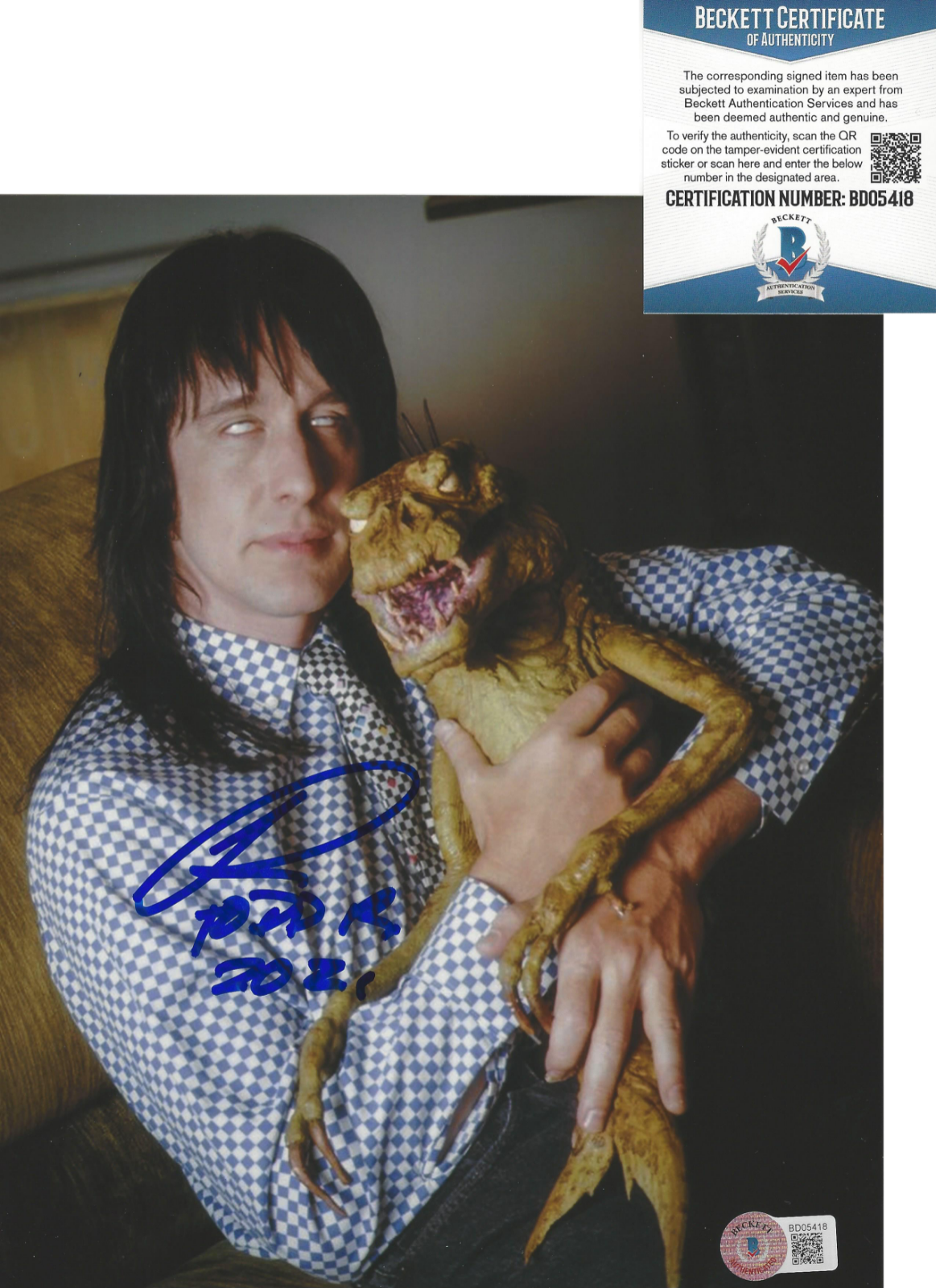 SINGER TODD RUNDGREN SIGNED 8x10 Photo Poster painting UTOPIA GUITAR PROOF BECKETT COA BAS