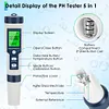 5 in 1 TDS EC PH Salinity Temperature Meter Digital Water Quality Monitor Tester