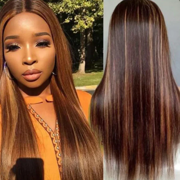 Fashion Casual Brown Straight Hair Wig