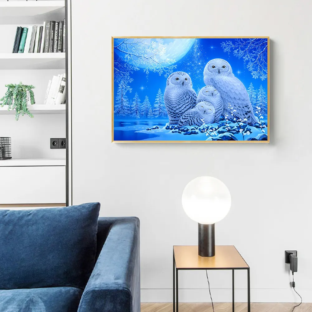Full Round Diamond Painting 40*30cm - Owl